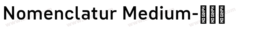 Nomenclatur Medium字体转换